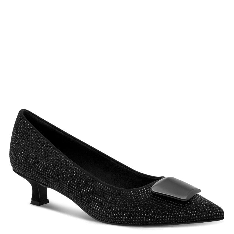 Marco Tozzi Womens BLACK / 4UK Marco Tozzi Womens Black Slip-On Heel Shoes 2-22307-45