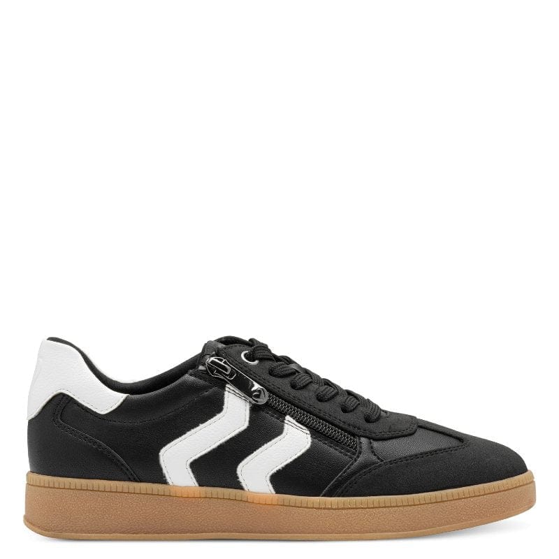 Marco Tozzi Womens Marco Tozzi Womens Black Lace Up Fashion Trainer 2-23739-44