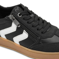 Marco Tozzi Womens Marco Tozzi Womens Black Lace Up Fashion Trainer 2-23739-44