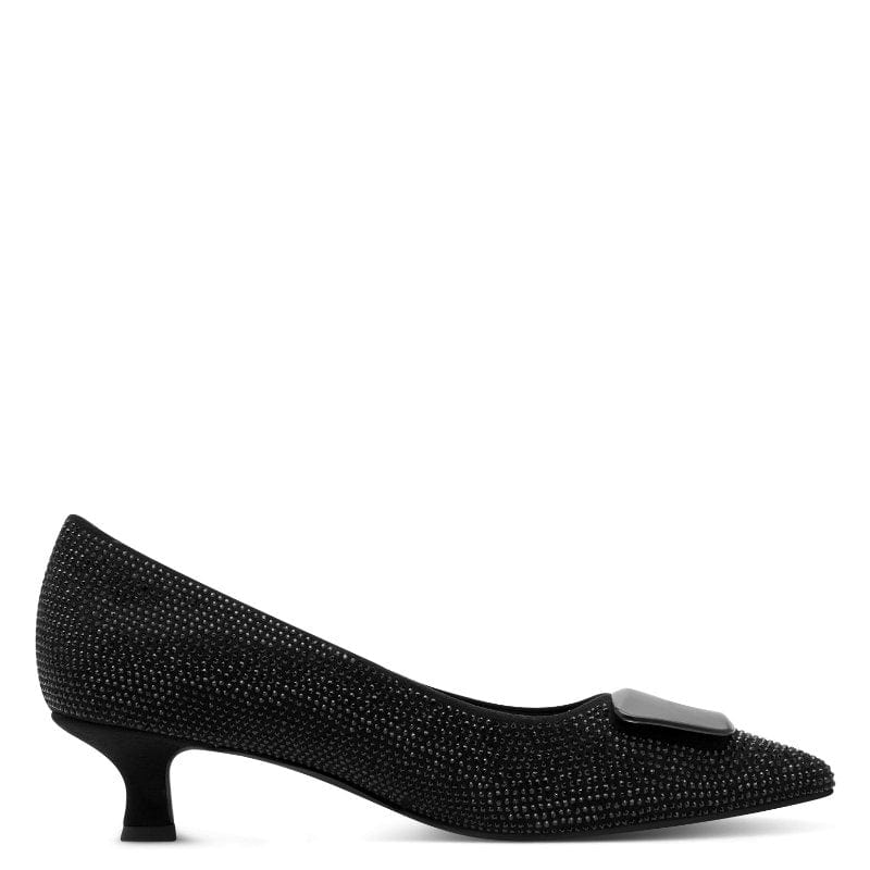 Marco Tozzi Womens Marco Tozzi Womens Black Slip-On Heel Shoes 2-22307-45