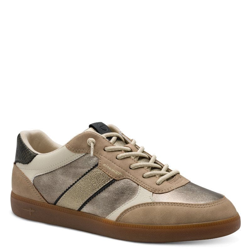 Tamaris Womens GOLD / 4UK Tamaris Womens Gold Essentials Lace Up Fashion Trainer 1-23662-45