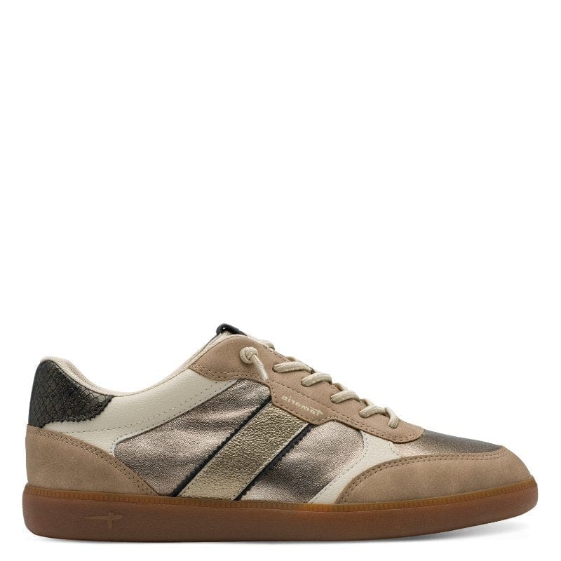 Tamaris Womens Tamaris Womens Gold Essentials Lace Up Fashion Trainer 1-23662-45