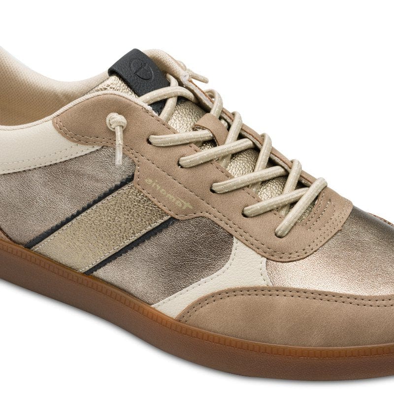 Tamaris Womens Tamaris Womens Gold Essentials Lace Up Fashion Trainer 1-23662-45