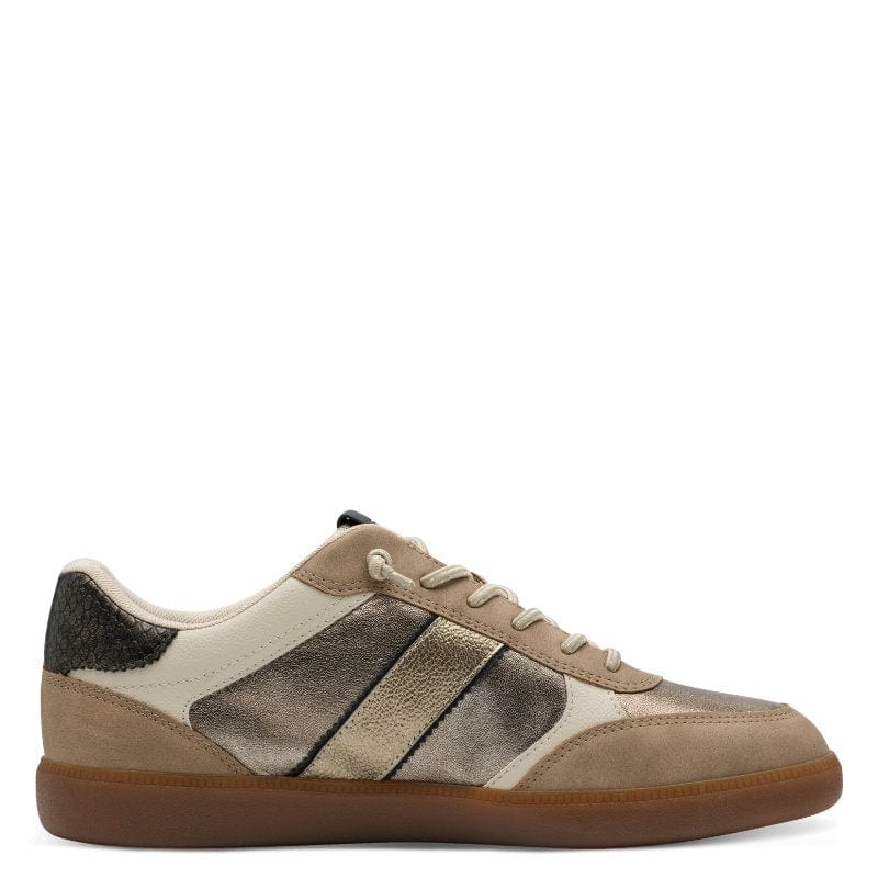 Tamaris Womens Tamaris Womens Gold Essentials Lace Up Fashion Trainer 1-23662-45