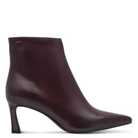 Tamaris Womens Tamaris Womens Burgundy Slip On Leather Ankle Boot 1-25320-47