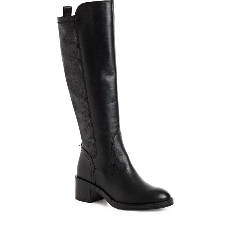 Tamaris Womens BLACK / 4UK Tamaris  Womens Black Side Zip High Knee Boot 1-25508-47