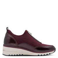 Marco Tozzi Womens Marco Tozzi Womens Brown Front Zip Wedge Fashion Trainer 2-24780-45