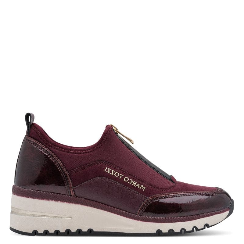 Marco Tozzi Womens Marco Tozzi Womens Brown Front Zip Wedge Fashion Trainer 2-24780-45