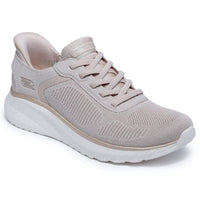 Skechers Womens NATURAL / 3UK Skechers Womens Natural Slip-ins Bobs Sport Squad Chaos Current Muse Fashion Trainer - 117497