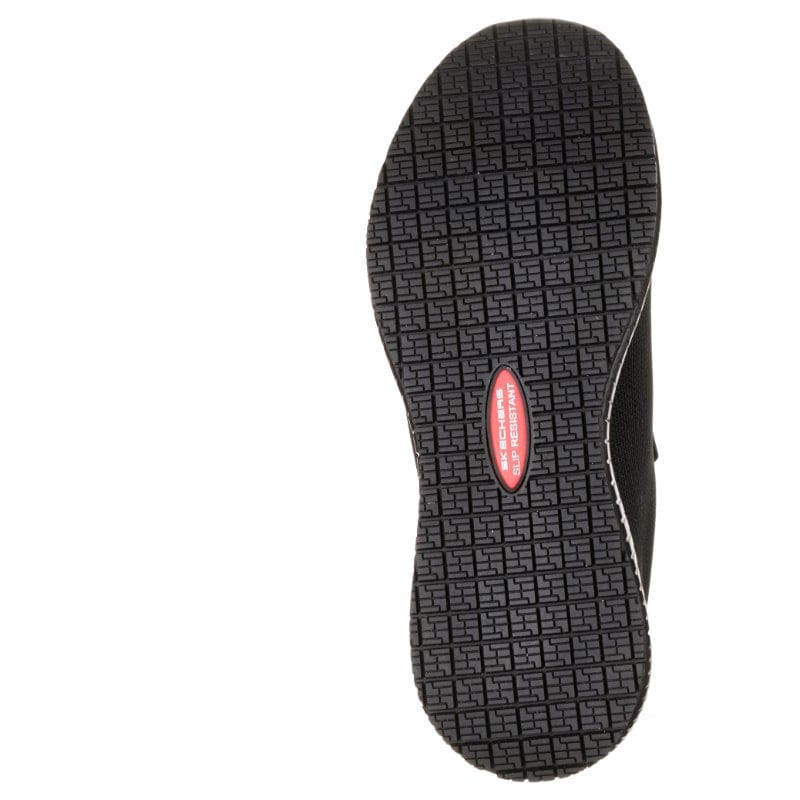 Skechers Womens Skechers Womens Black Work Slip Resistant Relaxed Fit Squad Fashion Trainer - 77222EC