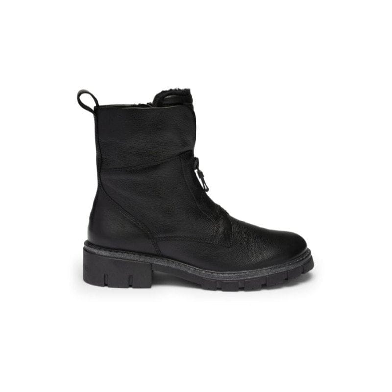 Ara Womens Ara Womens Black Side Zip Leather Dover Ankle Boot - 12-23130-65