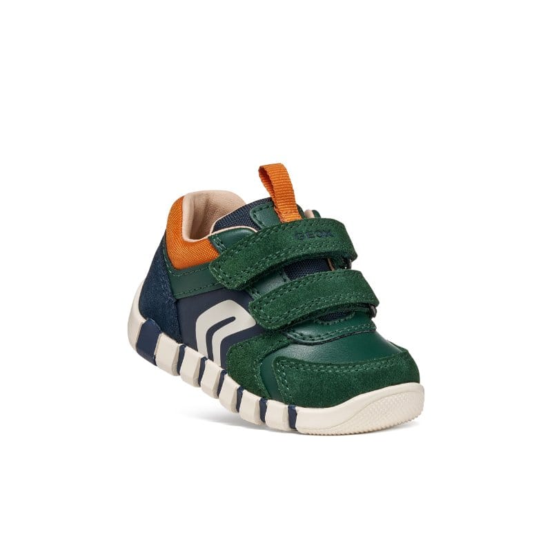 Geox Kids Geox Infants Boys Green Velcro Strap Iupidoo Sneakers - B3555D