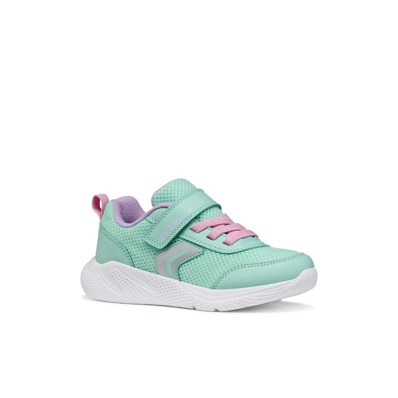 Geox Kids GREEN / 11.5UK Geox Junior Girl Green Canvas Single Riptape Sprintye Sneakers - J36FWB