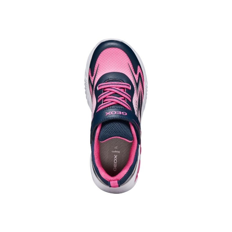 Geox Kids Geox Junior Girl Navy Lights Up Sole Assister Sneakers - J66E9B