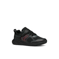 Geox Kids BLACK / 10UK Geox Junior Boys Black Low Top Sprintye Sneakers - J66GBD