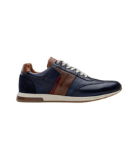 Ambitious Mens 8UK / NAVY Ambitious Mens Premium Leather Navy Fashion Trainer Slow - 11319-6580AM.2