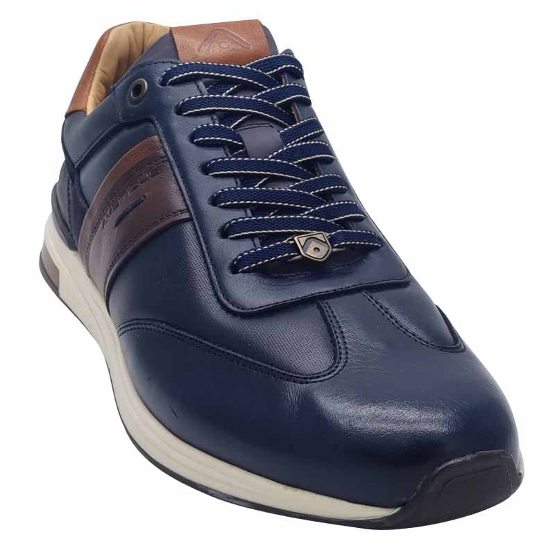 Ambitious Mens Ambitious Mens Navy Leather Slow Fashion Trainer - 14050-6553AM