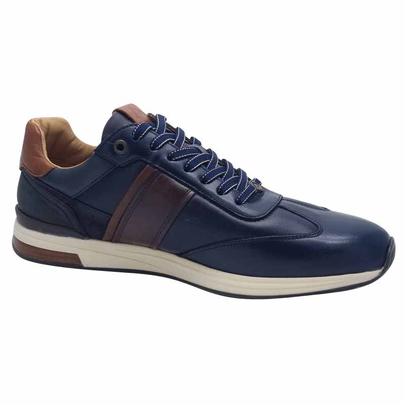 Ambitious Mens Ambitious Mens Navy Leather Slow Fashion Trainer - 14050-6553AM