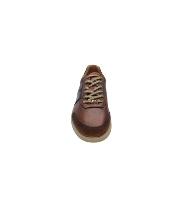 Ambitious Mens Ambitious Mens Premium Brown Leather Fashion Trainer 12981B-11172AM