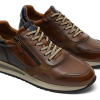 Ambitious Mens Ambitious Mens Tan Leather Temple Fashion Trainer - 13719-6584AM