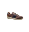 Ambitious Mens BROWN / 7UK Ambitious Mens Premium Brown Leather Fashion Trainer 12981B-11172AM