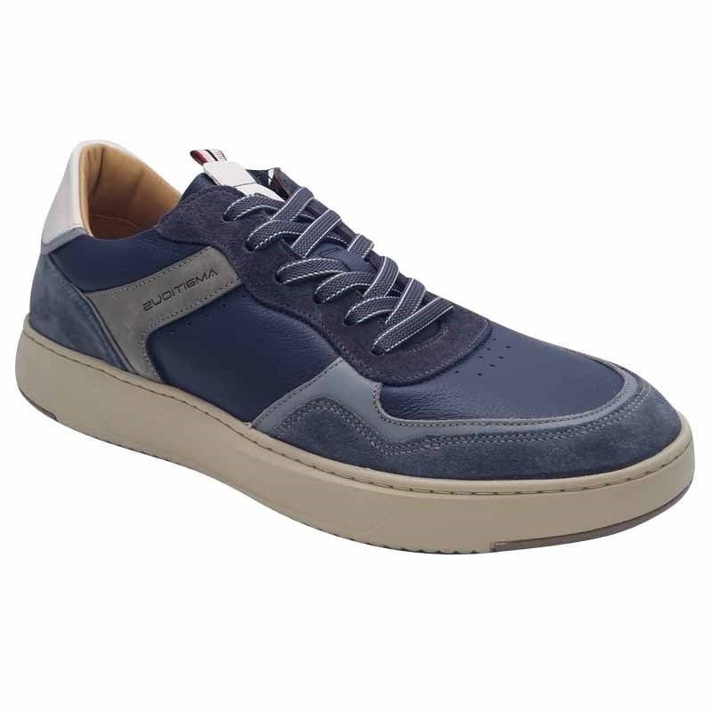 Ambitious Mens NAVY / 8UK Ambitious Mens Navy Leather Aktif Fashion Trainer - 14095-11175AM