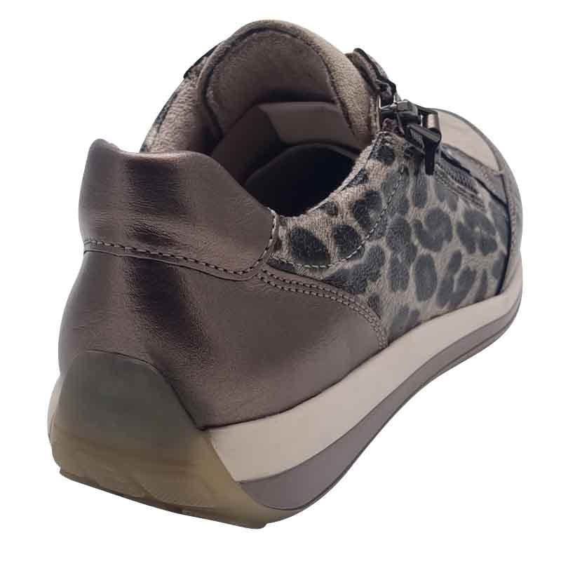 Ara Womens Ara Womens Beige Lace Up Side Zip Osaka Sneaker 12-64587-05