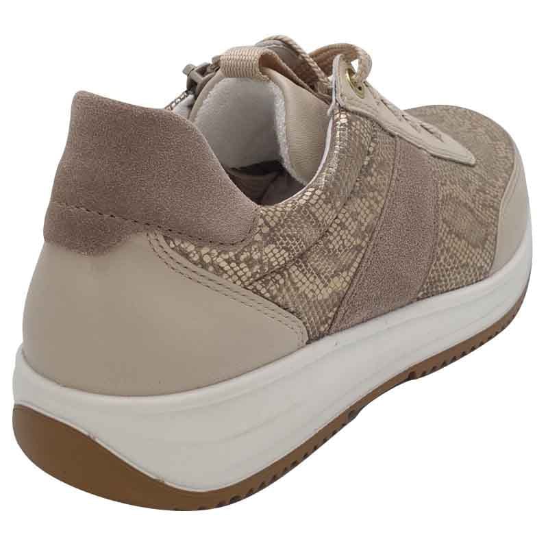 Ara Womens Ara Womens Beige Side Zip Osaka Fashion Trainer 12-25532-05