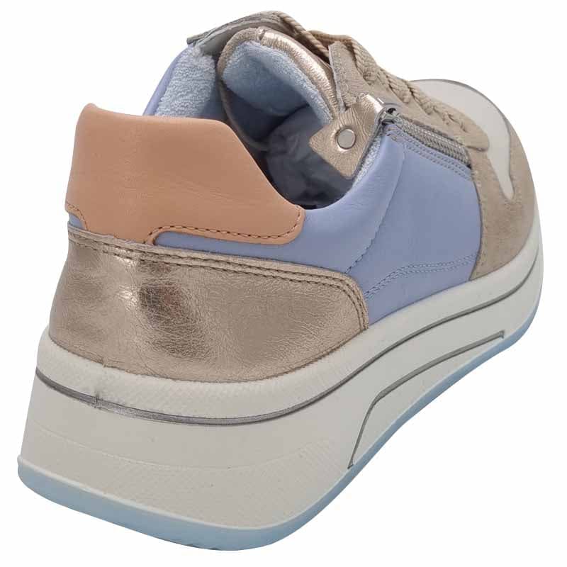 Ara Womens Ara Womens Beige Side Zip Sapporo Fashion Trainer 12-27540-89