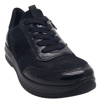 Ara Womens Ara Womens Black Lace Up Osaka Fashion Trainer 12-25532-10
