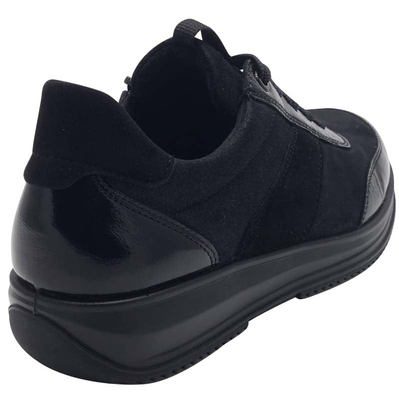 Ara Womens Ara Womens Black Lace Up Osaka Fashion Trainer 12-25532-10