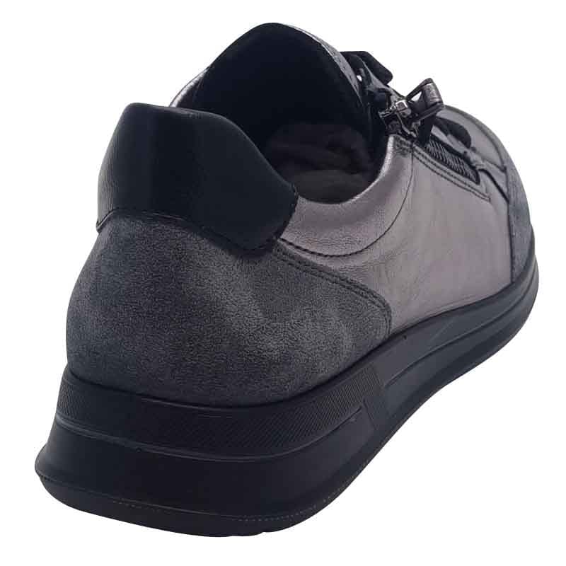 Ara Womens Ara Womens Black Lace Up Side Zip Osaka Sneaker 12-54801-88