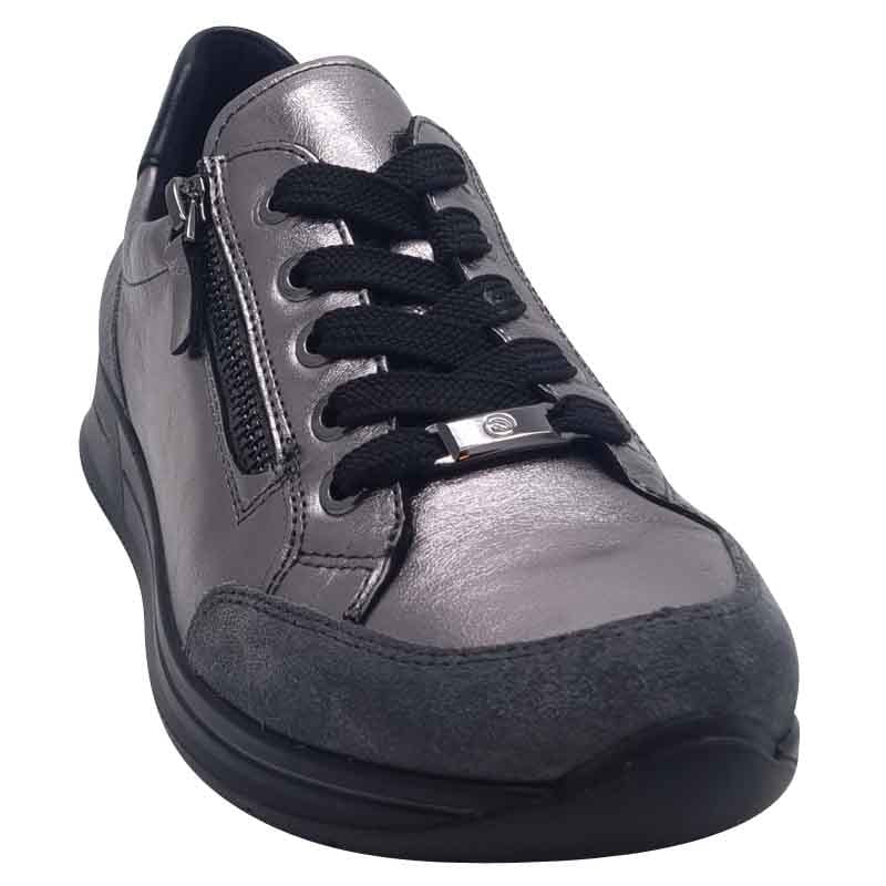 Ara Womens Ara Womens Black Lace Up Side Zip Osaka Sneaker 12-54801-88