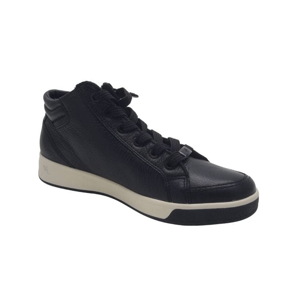 Ara Womens Ara Womens Black Leather Lace-Up Ankle Boot - 12-44499-61