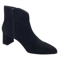 Ara Womens Ara Womens Black Side Zip Leather Block Heel Ankle Boot 12-52408-11