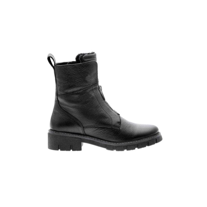 Ara Womens Ara Womens Black Side Zip Leather Dover Ankle Boot - 12-23130-65