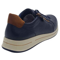 Ara Womens Ara Womens Blue Lace Up Side Zip Osaka Sneaker 12-24801-22