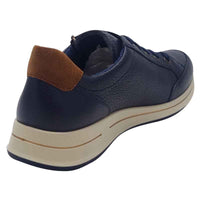 Ara Womens Ara Womens Blue Lace Up Side Zip Osaka Sneaker 12-24801-22