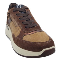 Ara Womens Ara Womens Brown Side Zip Garda Fashion Trainer 12-57702-26