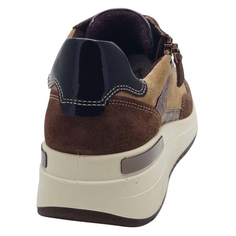 Ara Womens Ara Womens Brown Side Zip Garda Fashion Trainer 12-57702-26