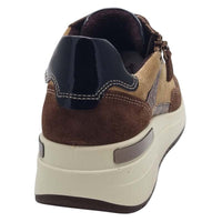 Ara Womens Ara Womens Brown Side Zip Garda Fashion Trainer 12-57702-26