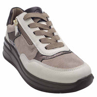 Ara Womens Ara Womens Brown Side Zip Garda Fashion Trainer 12-57702-95
