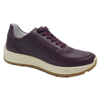 Ara Womens Ara Womens Burgundy Side Zip New York Fashion Trainer 12-25112-18