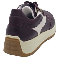 Ara Womens Ara Womens Burgundy Side Zip New York Fashion Trainer 12-25112-18