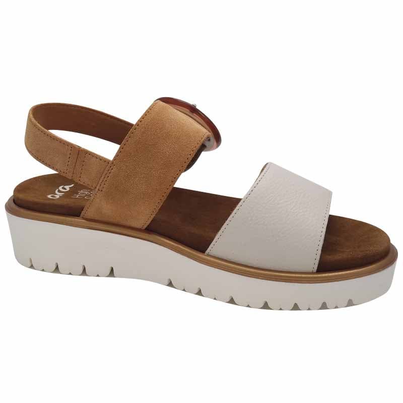 Ara Womens Ara Womens Cream High Soft Bilbao Sandal 12-33505-09