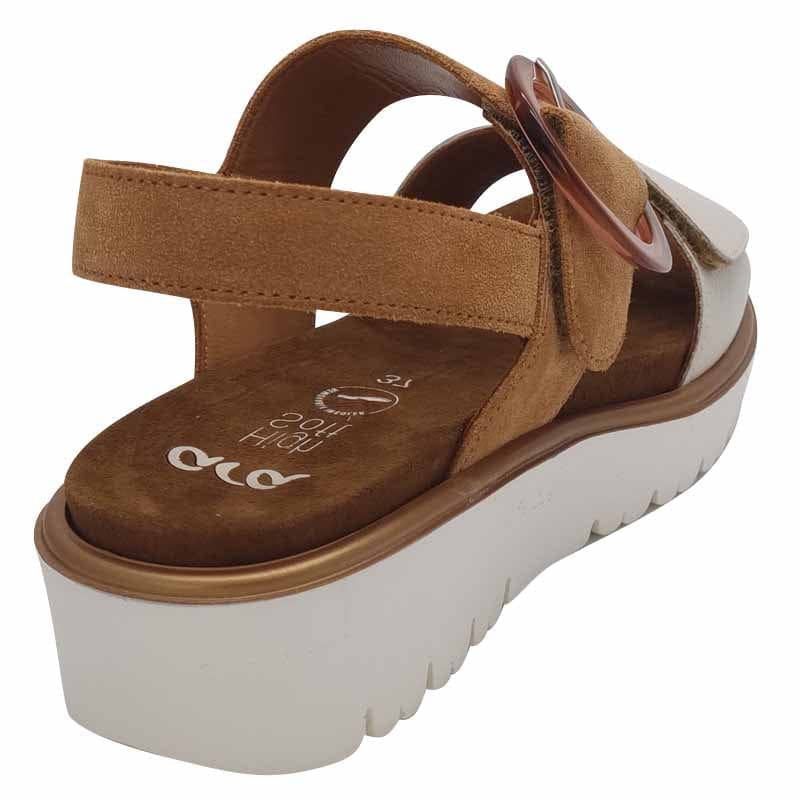Ara Womens Ara Womens Cream High Soft Bilbao Sandal 12-33505-09