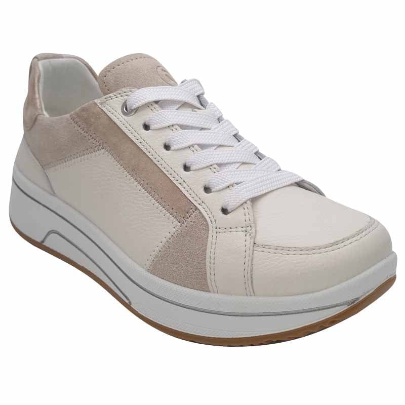 Ara Womens Ara Womens Cream Lace Up Sapporo Fashion Trainer 12-27512-09