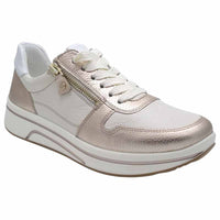 Ara Womens Ara Womens Cream Lace-up Sapporo Sneakers 12-27540-07