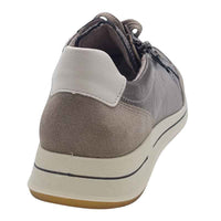 Ara Womens Ara Womens Cream Lace Up Side Zip Osaka Sneaker 12-54801-79
