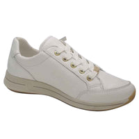 Ara Womens Ara Womens Cream Side Zip Osaka Fashion Trainer 12-24801-97